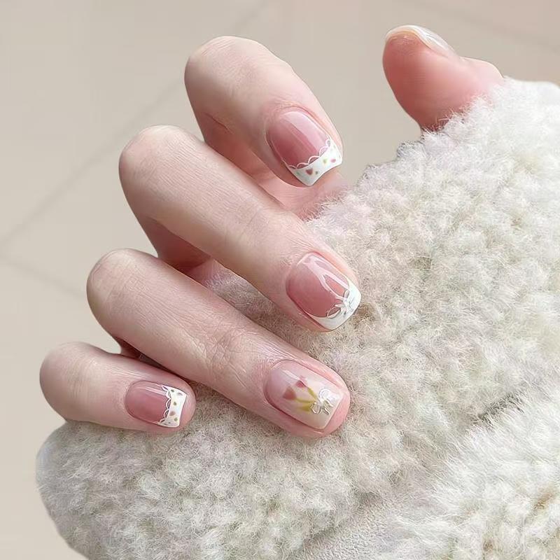 Blumenmuster Press-On Nagelset Brehn