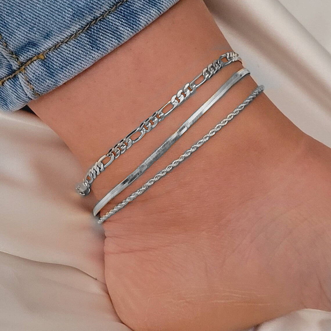 Elegante Doppelkettenfußkette Brehn