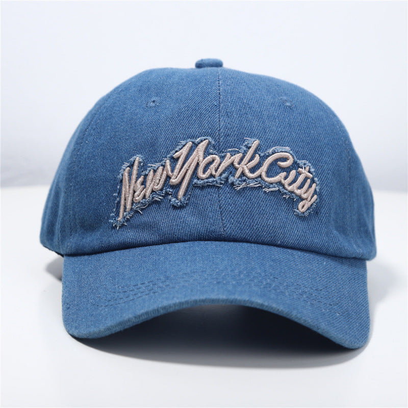 Frauen Distressed Denim Baseball Cap Brehn 1784083711