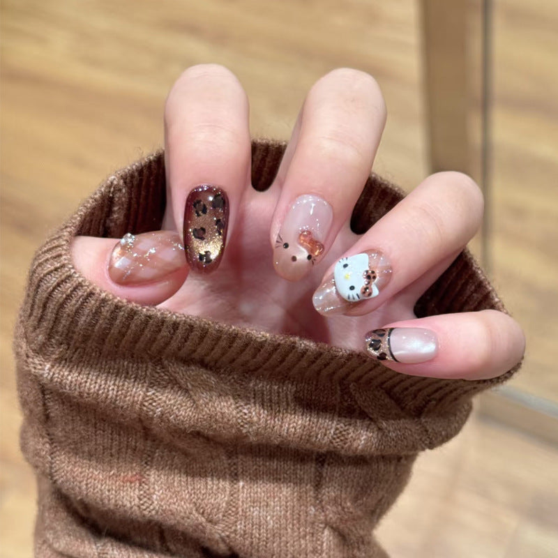 Premium Glittery Press-On Nail Set Brehn