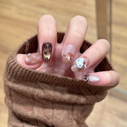 Premium Glittery Press-On Nail Set Brehn