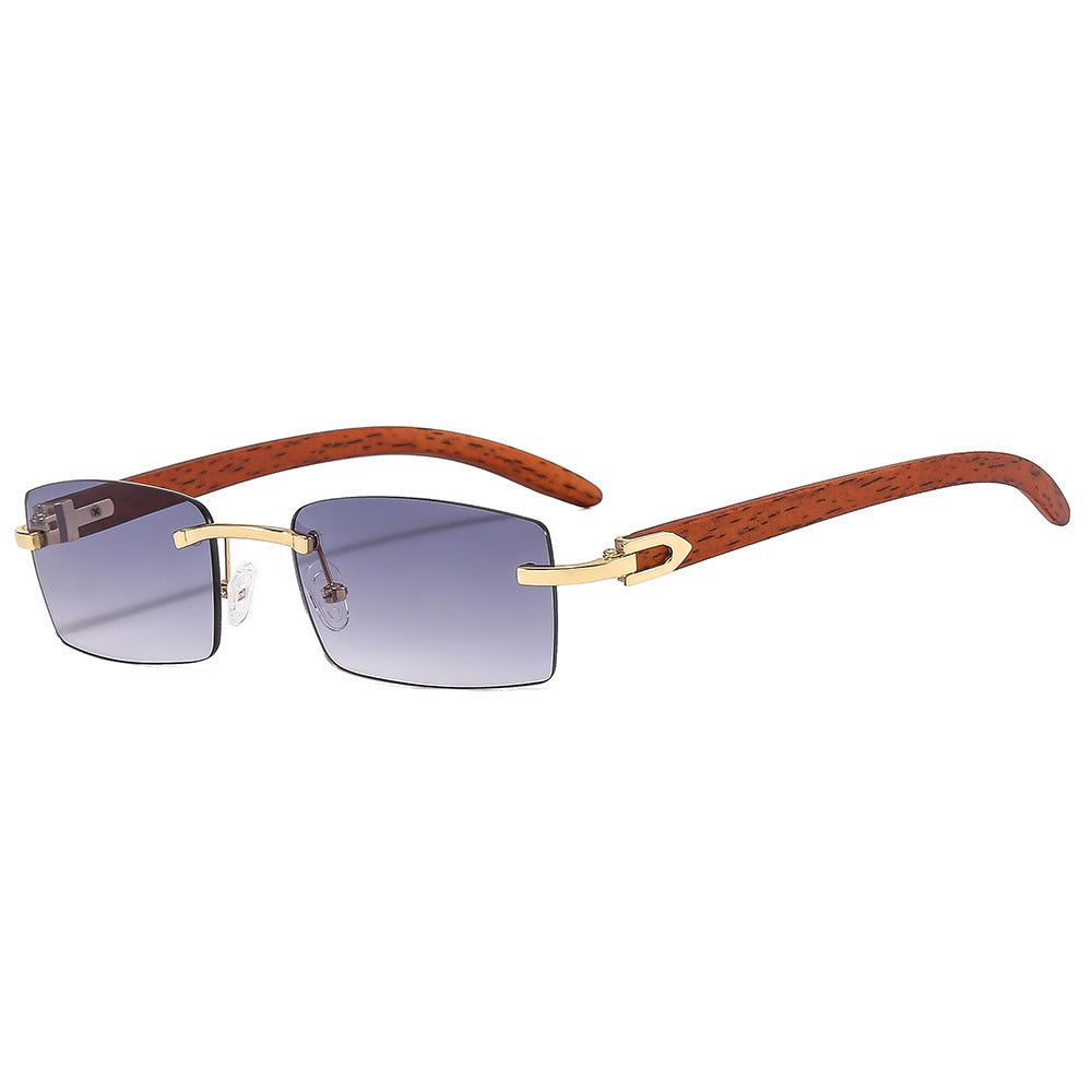 Stylische Holzgriff Quadratische Sonnenbrille Brehn
