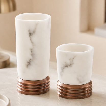 Elegante Marmor Kerzenhalter
