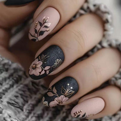 Luxuriöse florale Acryl-Nagelverschönerungen Brehn