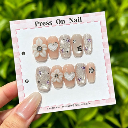 Anpassbare Ombre Press-On Nägel
