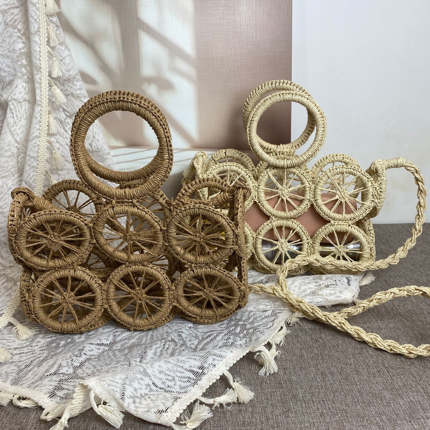 Korbtasche mit Einzigartigem Rad-Design Brehn