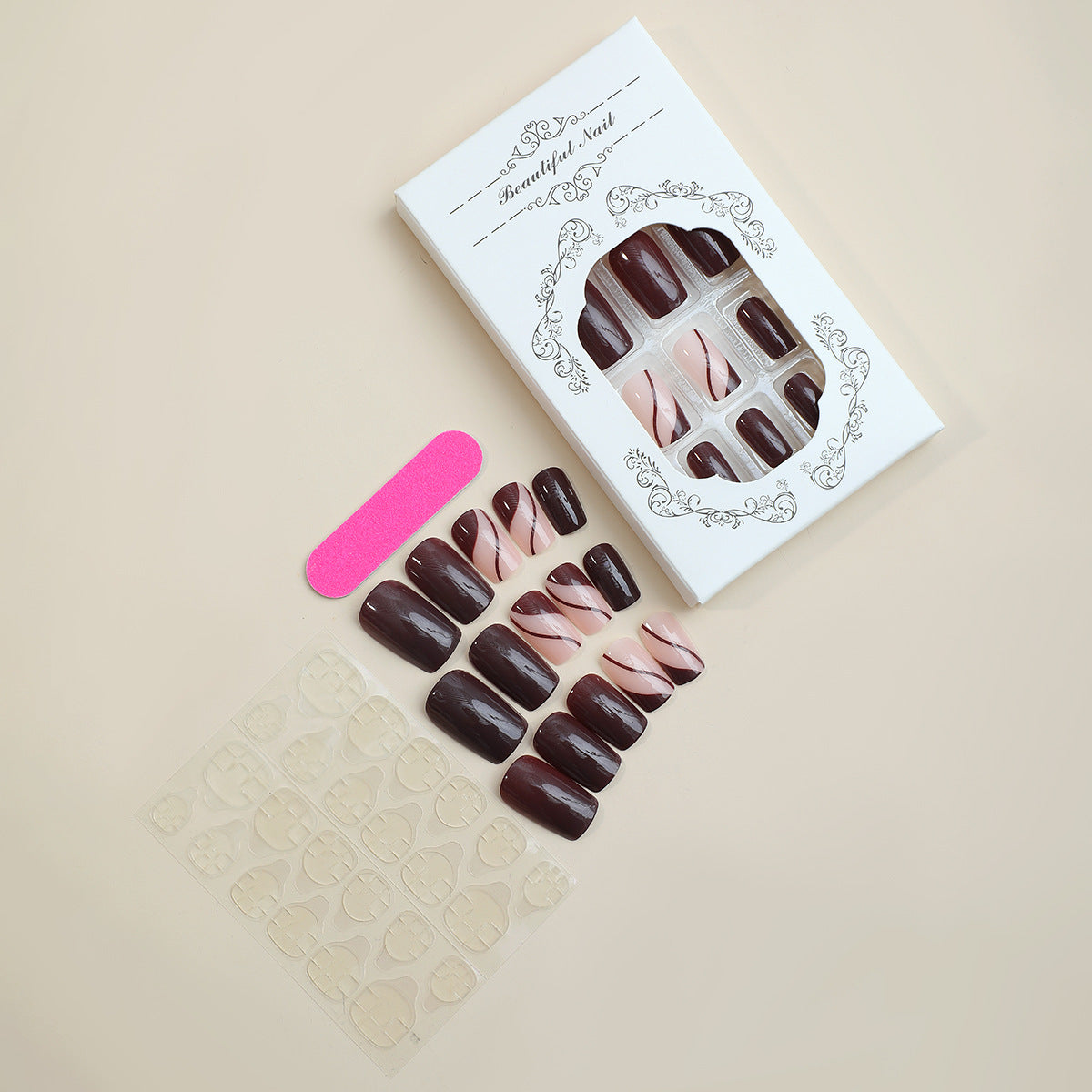 Premium Press-On Nagelkunstset mit eleganten Designs Brehn