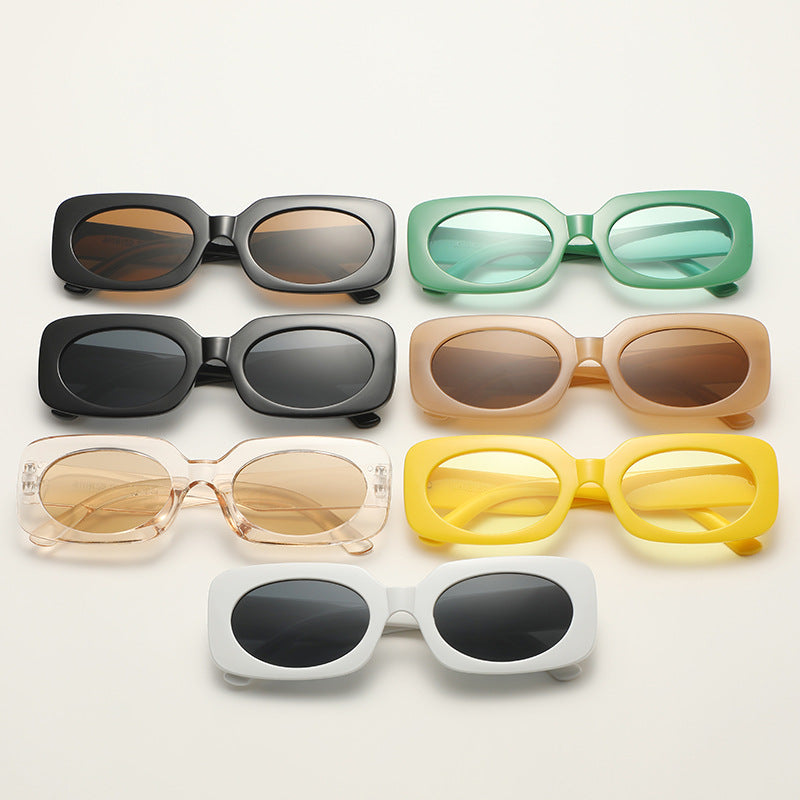 Damen Modische Sonnenbrille mit einzigartigem transparentem Rahmen Brehn