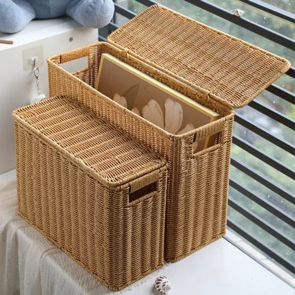 Unisex dekorative Rattan Aufbewahrungskiste Brehn