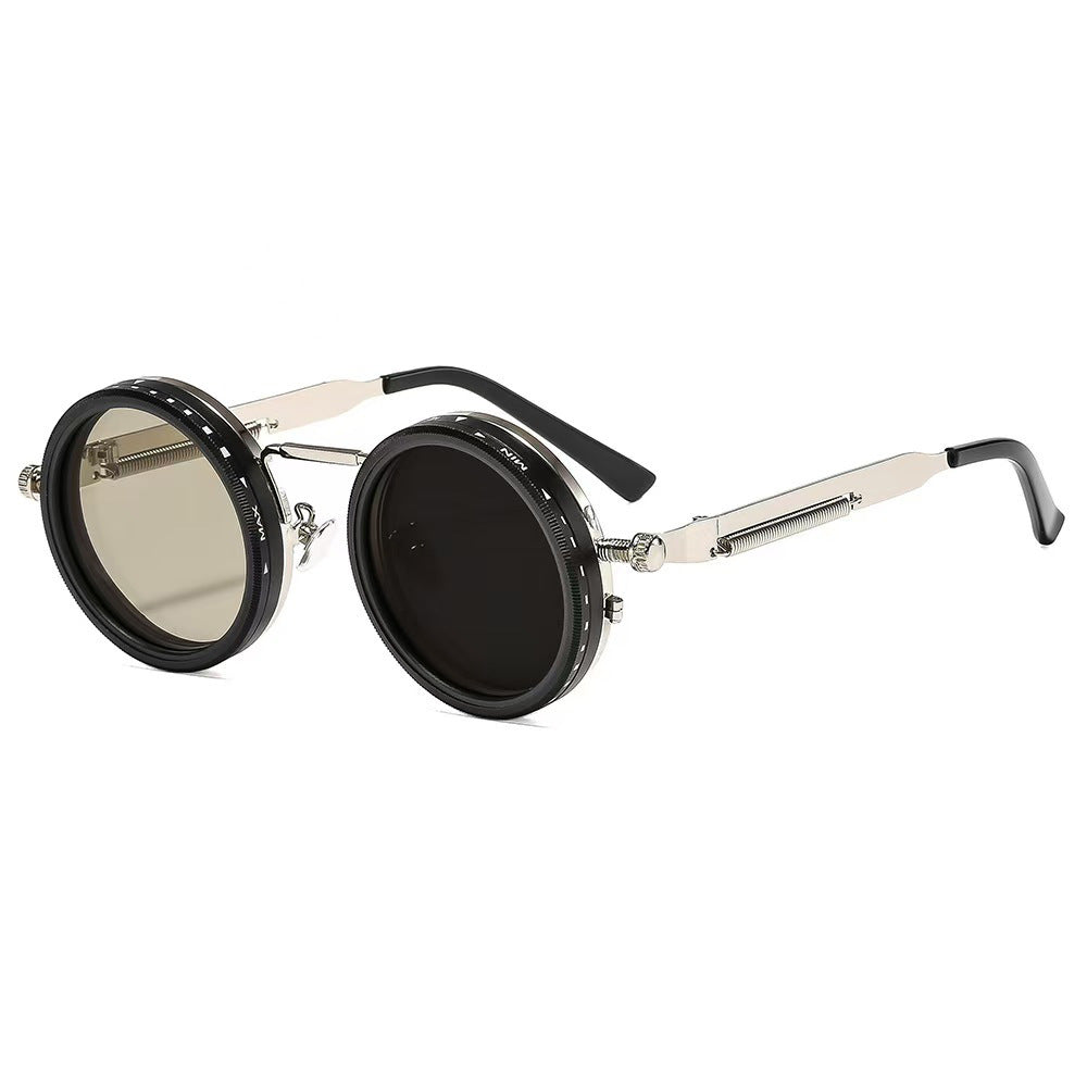 Damen vintage inspirierte runde Sonnenbrille mit einzigartigem Rahmen Brehn