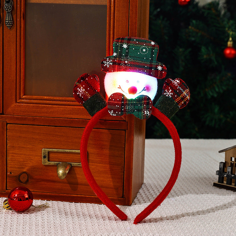 LED Leuchtender Weihnachts-Haarreifen mit Rentier-Motiv Brehn
