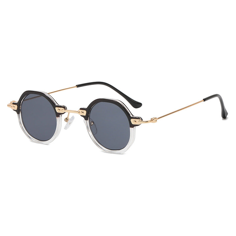 Damen Designer-Sonnenbrille mit hexagonalem Rahmen und luxuriösen Metallakzenten Brehn