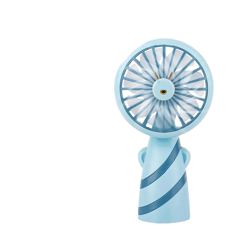 Frauen Tragbarer Mini Handventilator mit Tierohren und USB-Ladefunktion Brehn