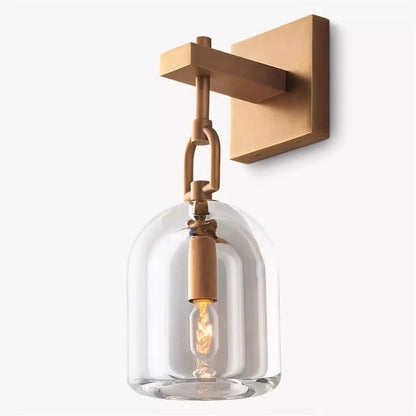 Industrielle Glas Pendelleuchte