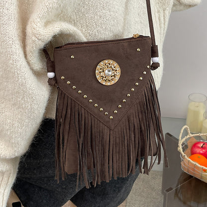Bohemian Fransen Clutch Tasche