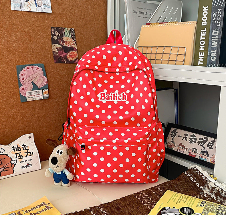 Gepunktetes Muster Freizeit-Rucksack