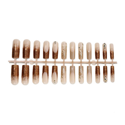 Glamouröse Glitter-Gradient-Press-On-Nägel Brehn