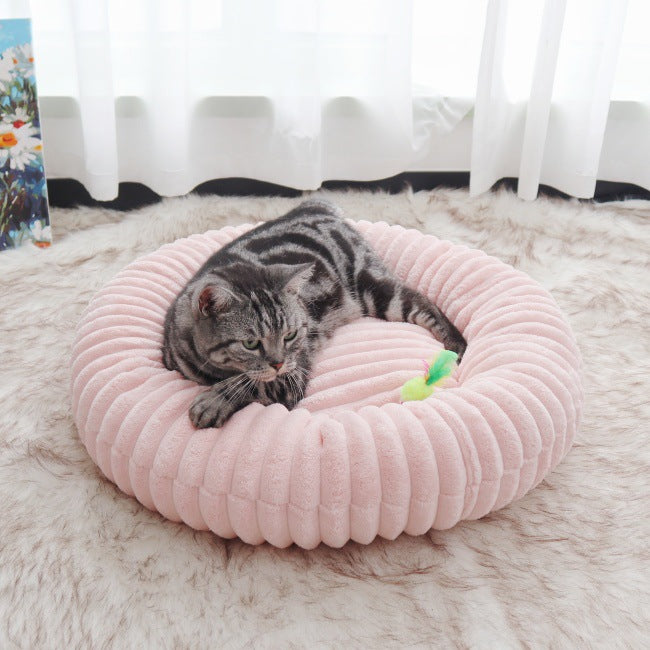 Plüsch runde Katzenbett
