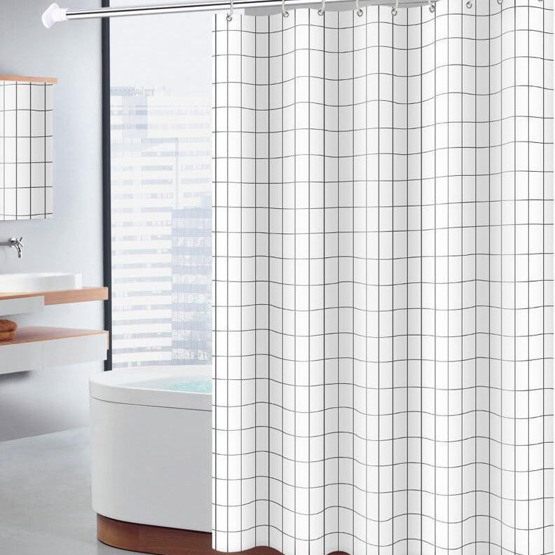 Minimalistisches Gittermuster Duschvorhang Brehn