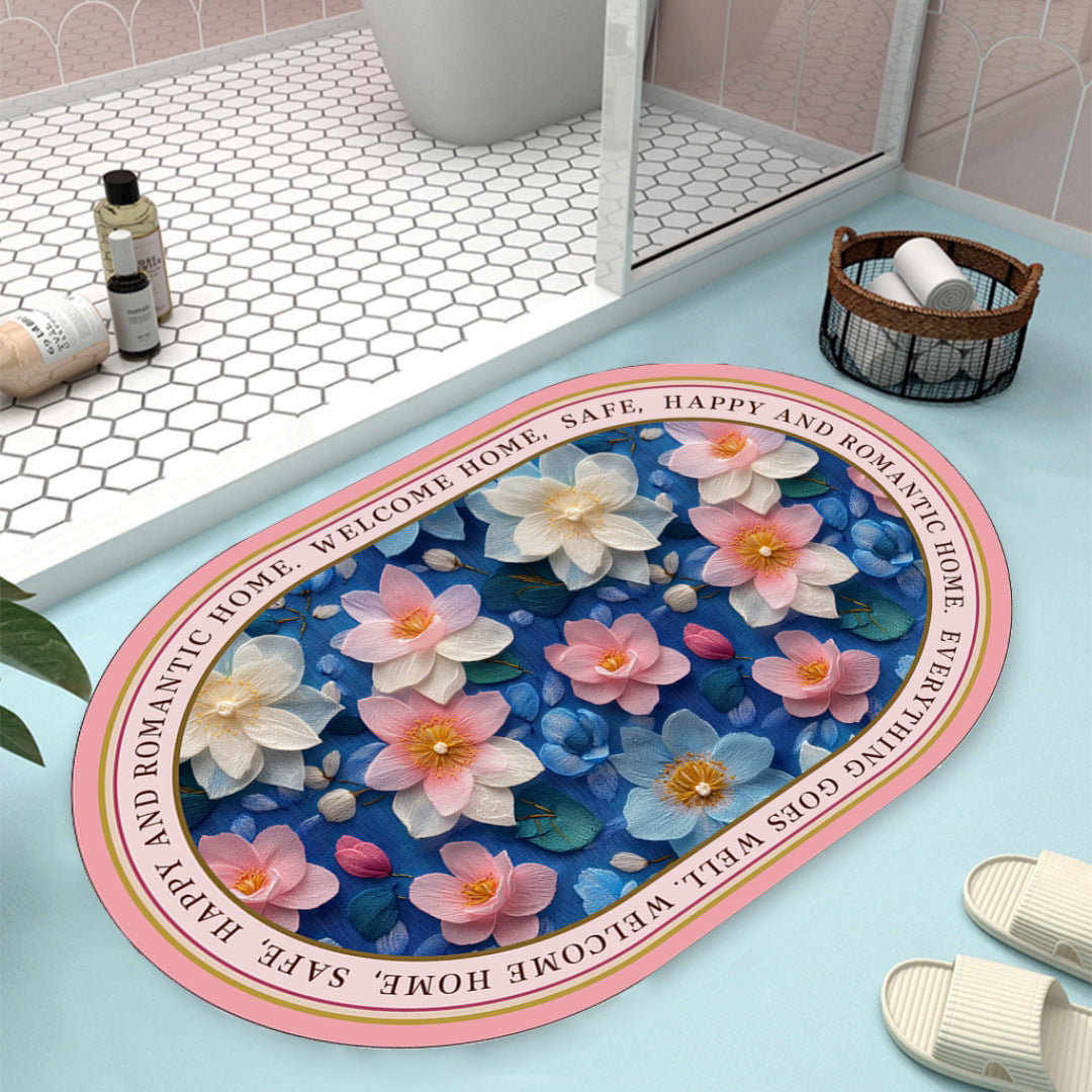 Florales Design Badteppich Brehn