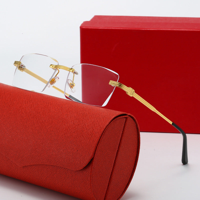 Damen exklusive geometrische Sonnenbrille mit luxuriösen Metallrahmen und polarisierenden Gläsern Brehn