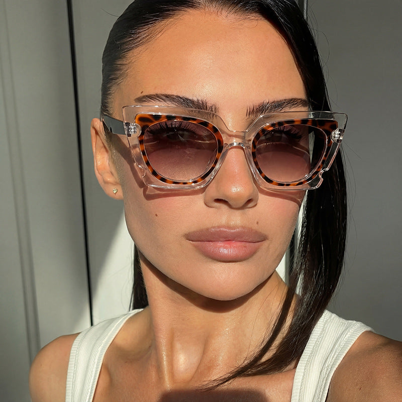 Damen oversized Sonnenbrille mit extravagantem Rahmen und UV-Schutz Brehn
