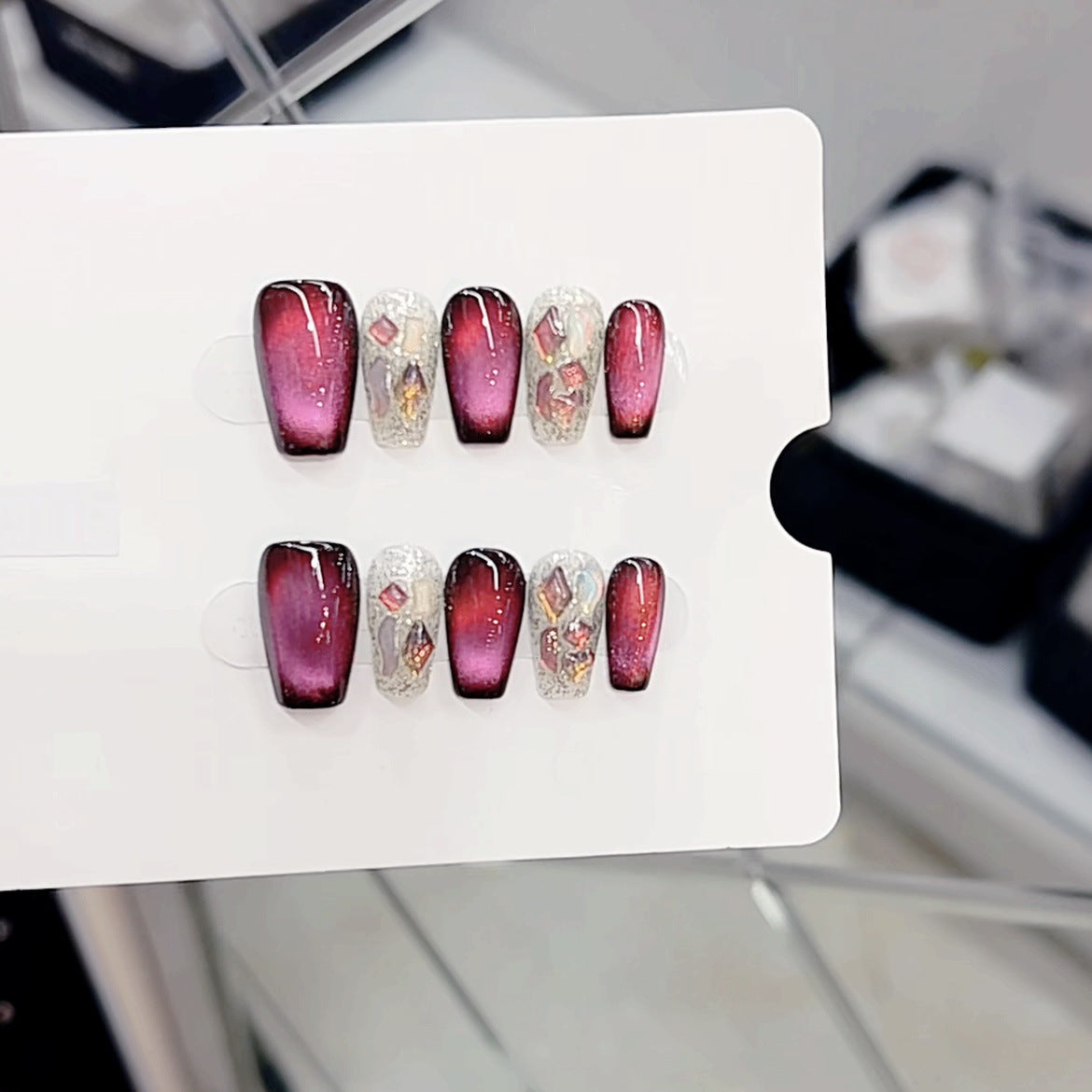 Glamouröse Ombre Press-On Nagelset Brehn