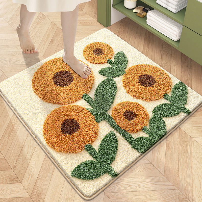 Blumenmuster Plush Badeteppich Brehn
