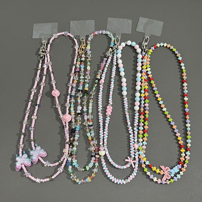 Perlenbrille Kette mit Schmetterlingsakzenten Brehn
