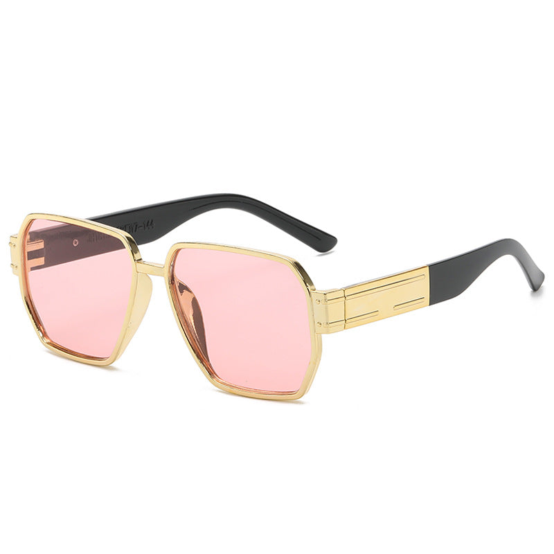 Damen moderne Oversized-Sonnenbrille mit asymmetrischem Rahmen Brehn