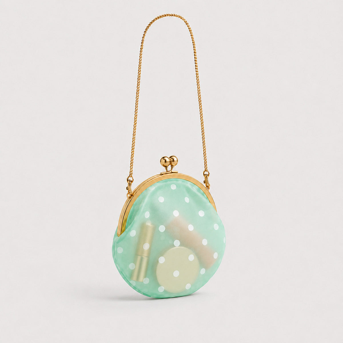 Elegante gepunktete Clutch-Handtasche