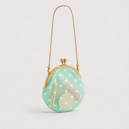 Elegante gepunktete Clutch-Handtasche
