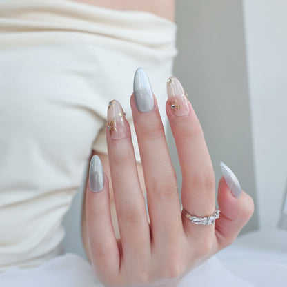 Dekorativer Glamour Press-On Nagelset