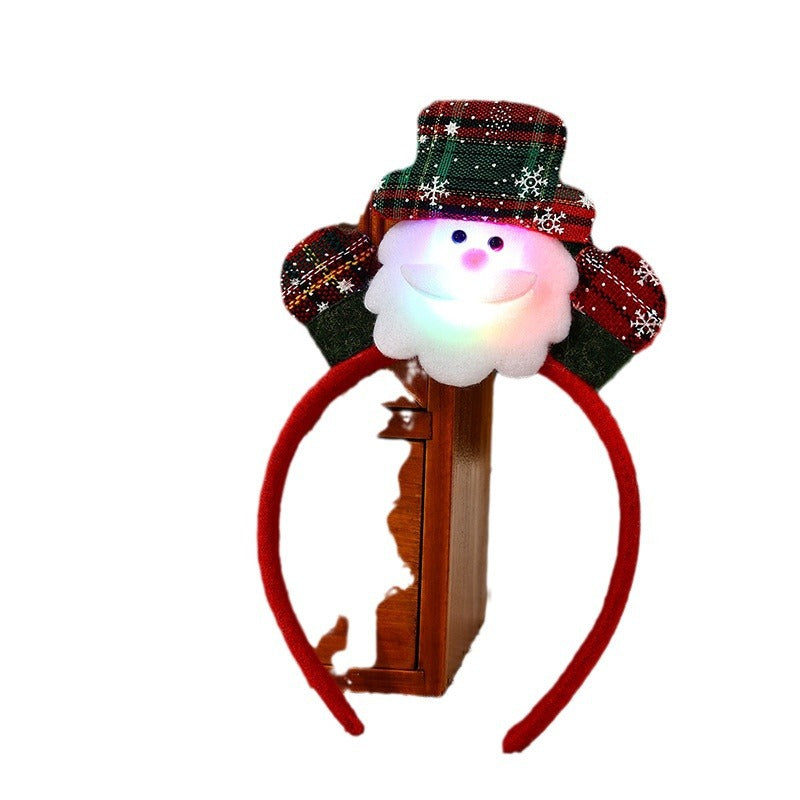 LED Leuchtender Weihnachts-Haarreifen mit Rentier-Motiv Brehn