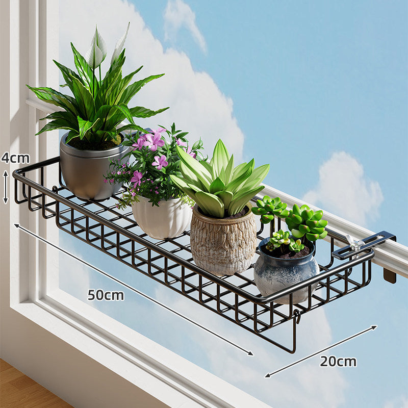Fenster Klemmen-Hängende Pflanzerregal mit Metall-Drahtkorb und verstellbarem Halterung