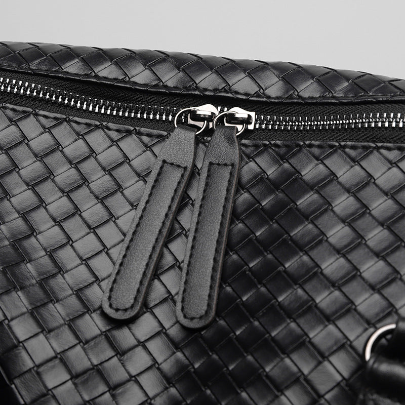 Luxuriöse Gewebte Leder Wochenend Reisel Tasche Brehn