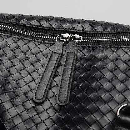 Luxuriöse Gewebte Leder Wochenend Reisel Tasche Brehn