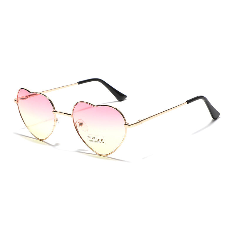 Damen Herzförmige Sonnenbrille mit UV-Schutz und filigranem Rahmen Brehn