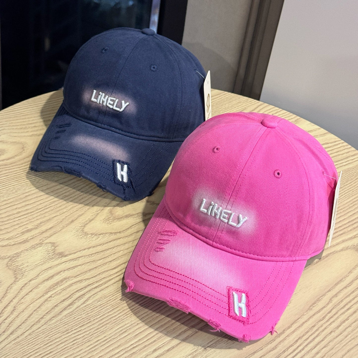 Damen Distressed Bestickte Baseballmütze Brehn
