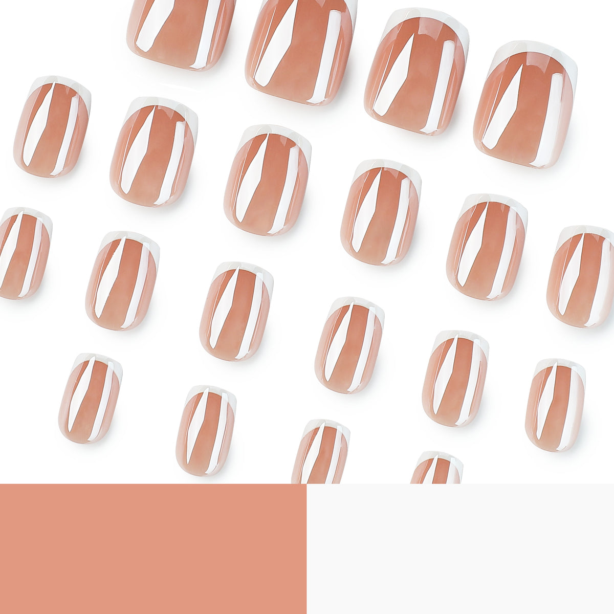 Elegante Nagelverlängerungen mit französischem Abschluss Brehn