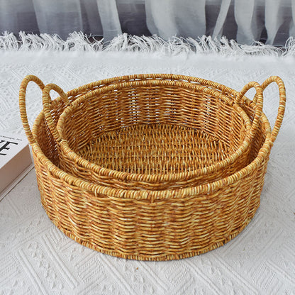 Handgefertigte natürliche Rattan-Aufbewahrungskörbe Set Brehn