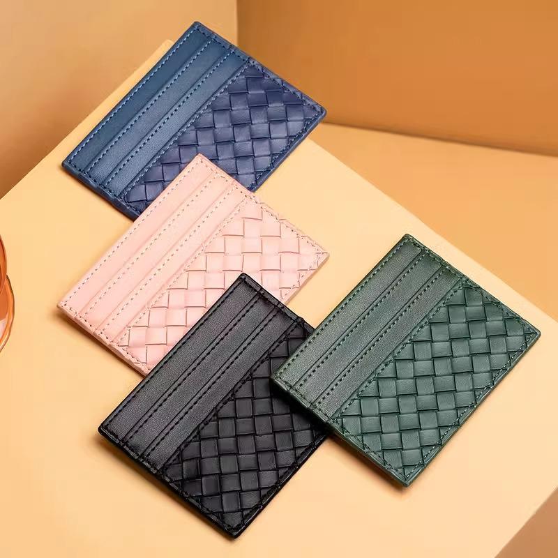 Woven Leather Card Holder Brehn