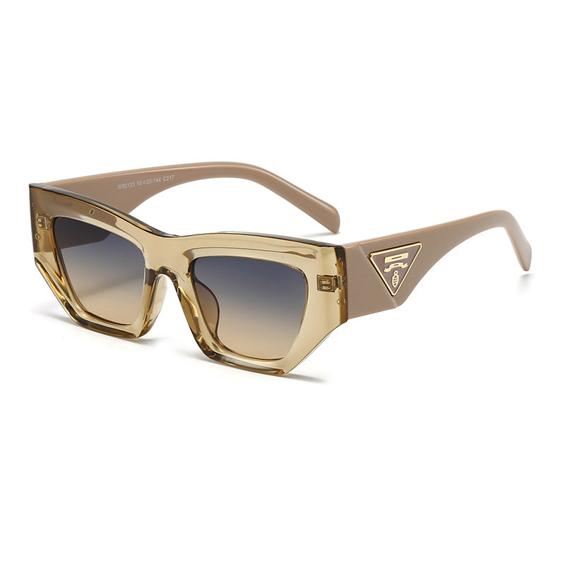 Damen Designer Sonnenbrille mit modernem, geometrischem Rahmen Brehn