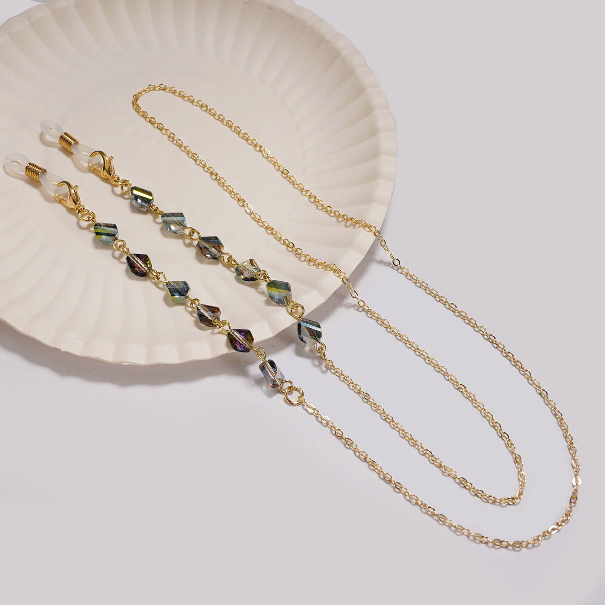 Elegante Perlen Brillen Kette Brehn