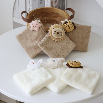 Plüsch-Maus-Hauben-Babybadetuch mit Aufhängeschlaufe