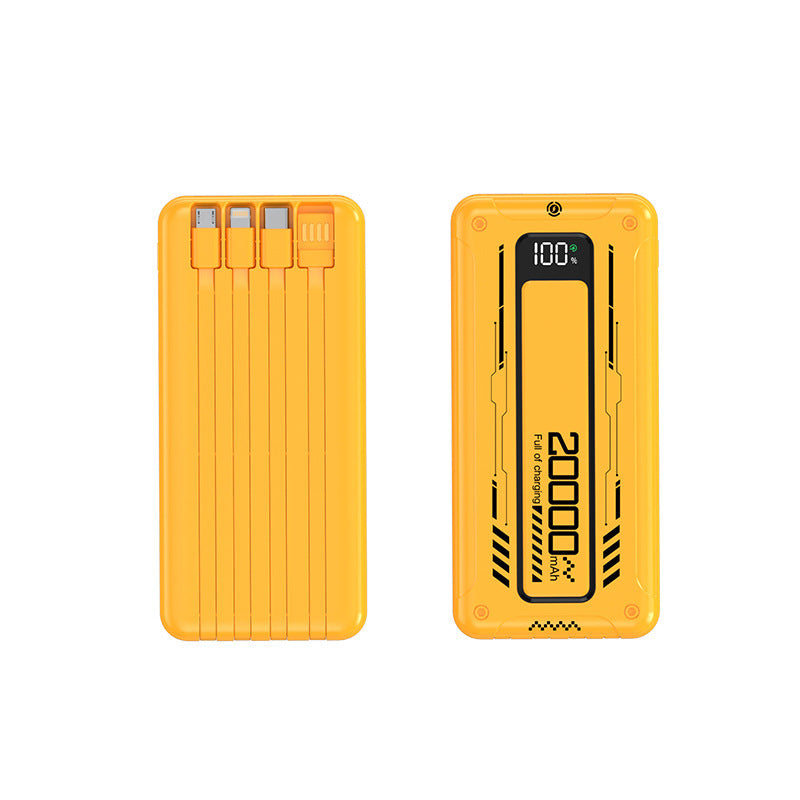 Tragbare Powerbank mit Integriertem Kabelmanagement und Digitaler Anzeige Brehn