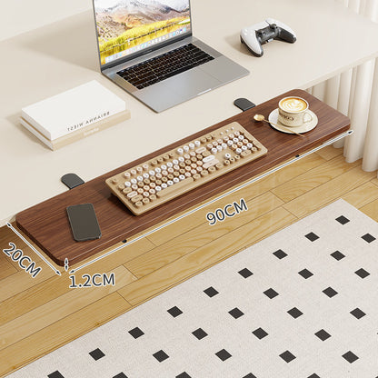 Clamp-On Klappbarer Bambus-Seitentablettisch für Schreibtisch und Sofa