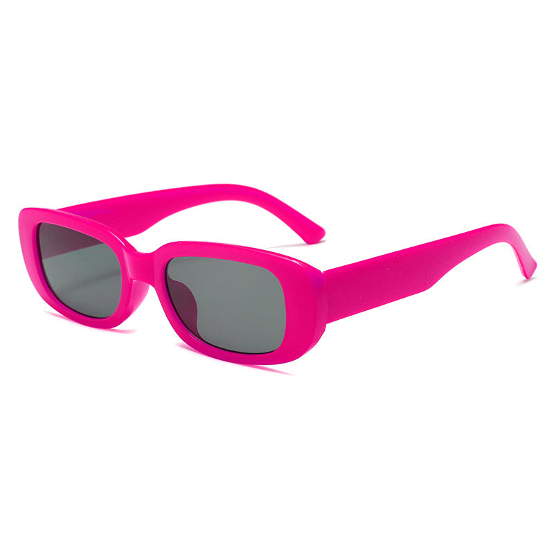 Damen Modische rechteckige Sonnenbrille mit verstellbaren Nasenstege Brehn