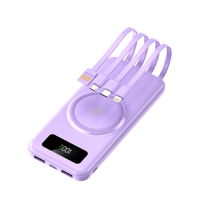 Tragbare Powerbank mit Multifunktionsladekabel und digitaler Anzeige Brehn