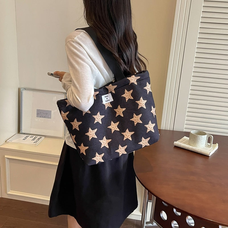 Sternmuster-Canvas-Tote-Bag
